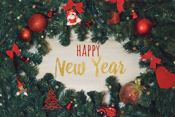 istock Christmas background with text - Merry Christmas and Happy New Year. 1271470549