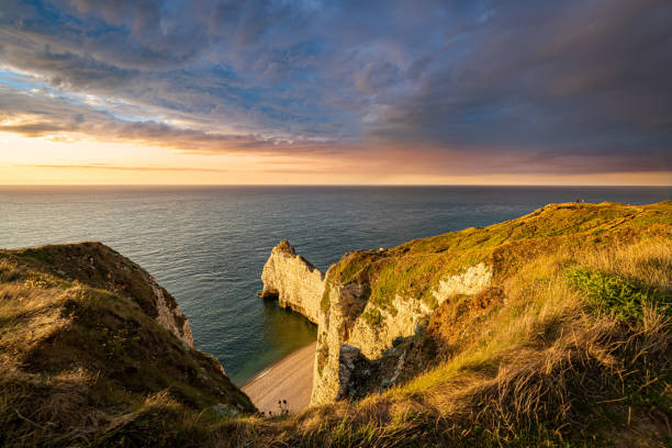 istock Sunset at Etretat, Normandy, France 1271474202