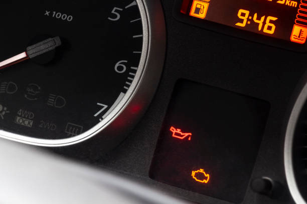 Close-up of the instrument panel