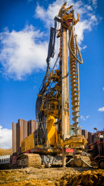 istock Industrial drilling machine at the construction site 1271482586