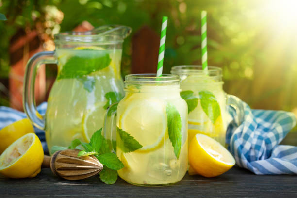 istock Lemon and mint homemade lemonade 1271485127