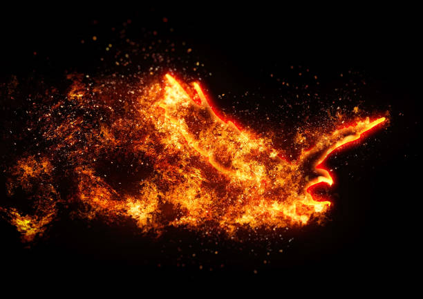 istock 3D illustration of an abstract firebird flaunting the darkness 1271485163