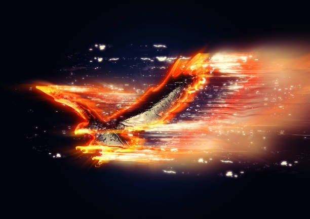 istock 3D illustration of an abstract firebird flaunting the darkness 1271485168
