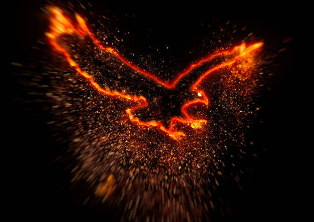 istock 3D illustration of an abstract firebird flaunting the darkness 1271485182