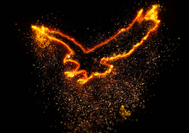 istock 3D illustration of an abstract firebird flaunting the darkness 1271485191