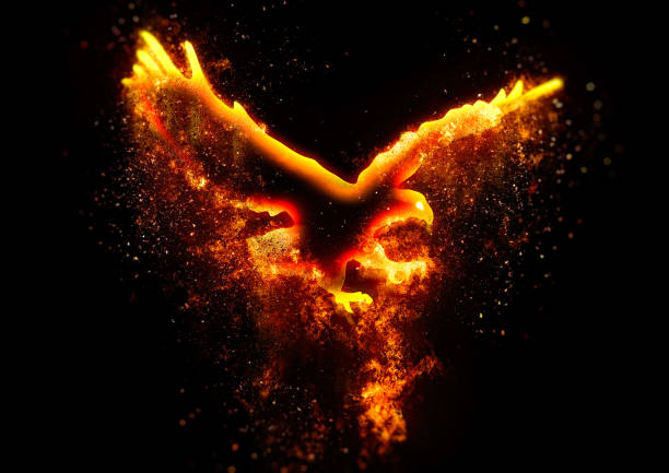 istock 3D illustration of an abstract firebird flaunting the darkness 1271485693