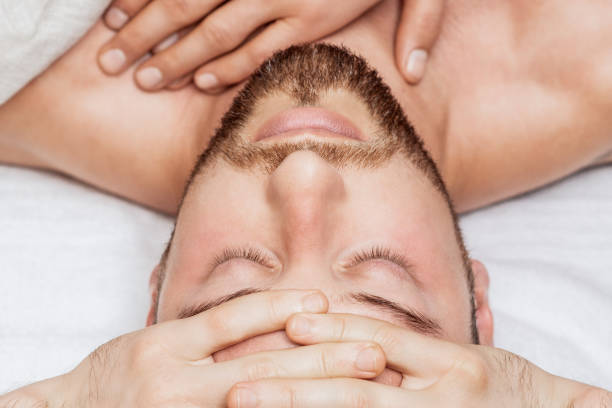 istock Head massage of young man 1271490031