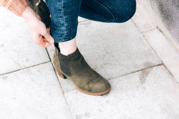 istock Female feet seen from above. Selfie great for any use 1271492555