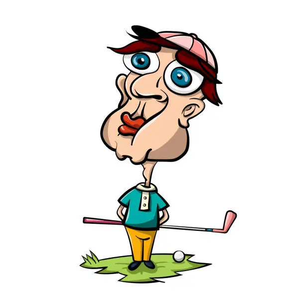 Vector illustration of Golfer Vector Clip Art