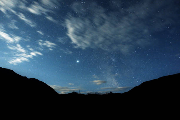 istock Starry sky and milky way in the mountains. 1271503796
