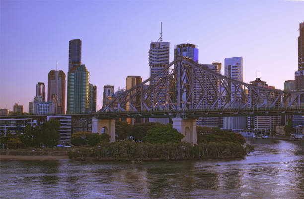 istock Brisbane City skyline river story bridge 1271503838