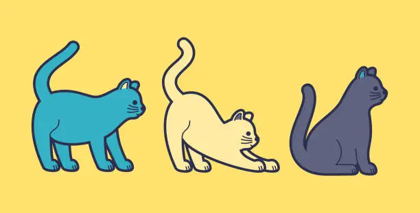 Vector illustration of Cats