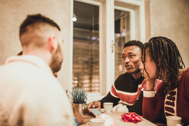 istock Diverse group of people in a restaurant 1271514295