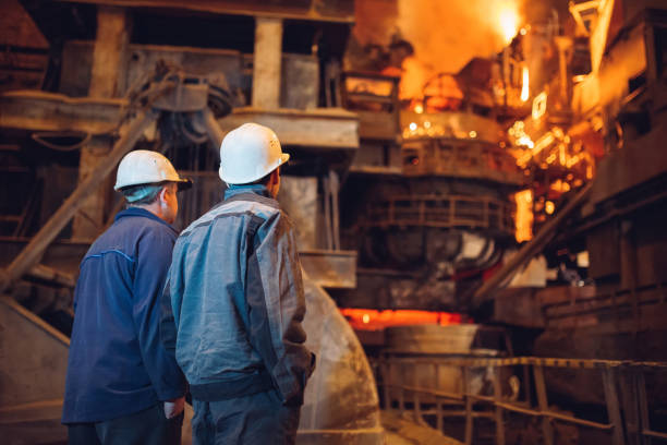 istock Industrial Worker at the factory welding closeup, 1271520439
