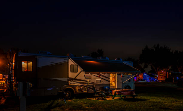 istock Night in the Rv under a beautiful sky 1271521171