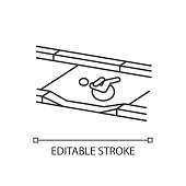 istock Dropped kerb linear icon 1271523928