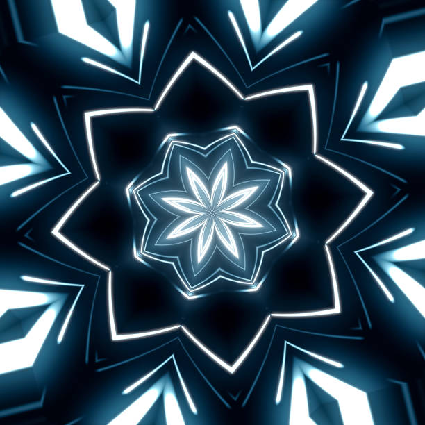istock Glowing neon lines creating a tunnel light, modern lighting 1271527999