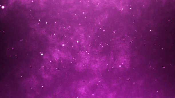 istock Pink festive background. Flying little sparkles on the glamorous backdrop 1271528135