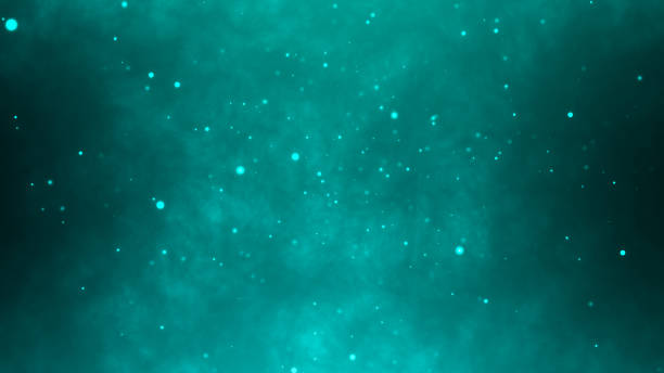istock Blue neon background with shiny chaotic flying particles 1271528137