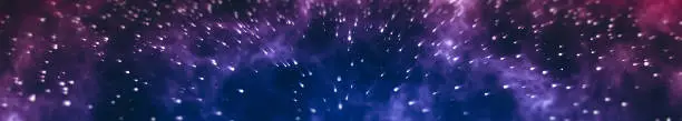 meteor shower illustration horizontal space dramatic background