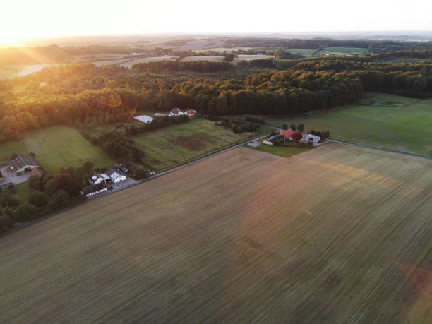 istock Backlit landscape aerial view 1271533881