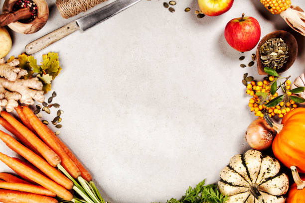 istock Healthy food cooking background, Vegetable ingredients., copy space 1271534766