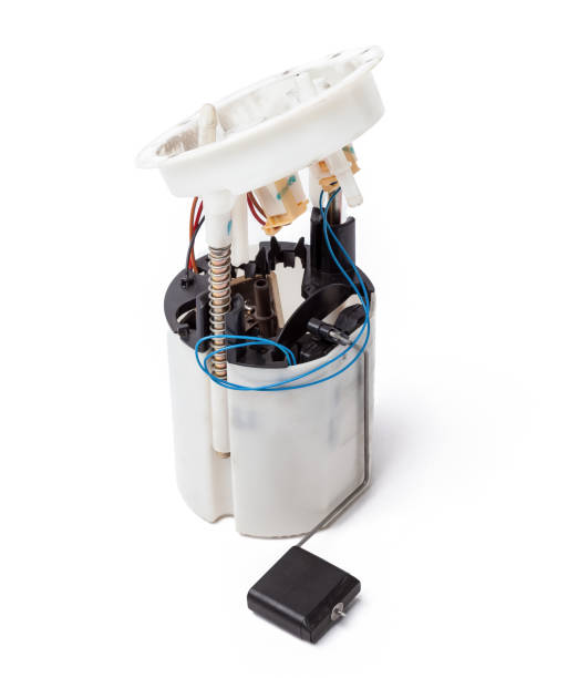 istock The fuel pump for replacement when repairing a car - injection pump with a fuel level sensor when undergoing scheduled maintenance. A spare part for sale on auto parsing or for a catalog. 1271545018