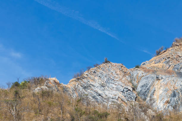 istock Gypsum rock with a blue sky. 1271545228