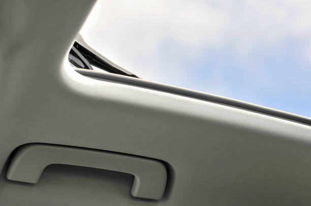 istock Panoramic sun roof in the car 1271548810
