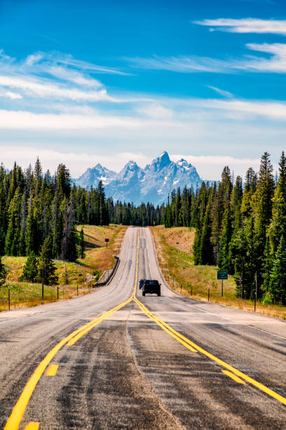 Road into the Tetons