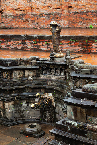 Nepali ancient shower pool in Nepal