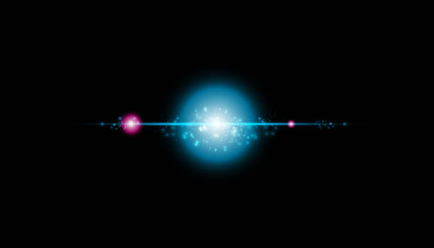 istock Glow isolated blue transparent effect, lens flare, explosion, glitter, line, sun flash, spark and stars. For illustration template art design, banner for Christmas celebrate, magic flash energy ray. Creative concept. 1271552308
