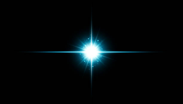 istock Glow isolated blue transparent effect, lens flare, explosion, glitter, line, sun flash, spark and stars. For illustration template art design, banner for Christmas celebrate, magic flash energy ray. Creative concept. 1271552309
