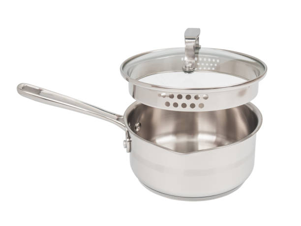 istock Empty saucepan with glass lid isolated on white background 1271553409
