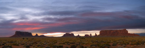 istock Panorama of Monument Valley Tribal Park during a sunset 1271555678