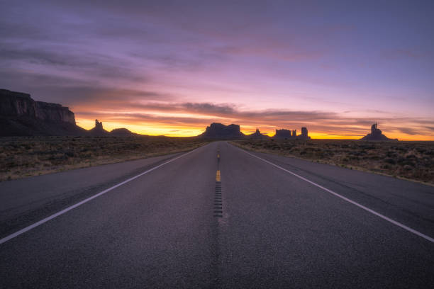 istock Colorful sunset from a road in Monument Valley Tribal Park 1271555729
