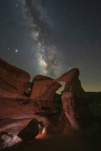 istock Milky Way Galaxy over Metate Arch in Utah 1271556773