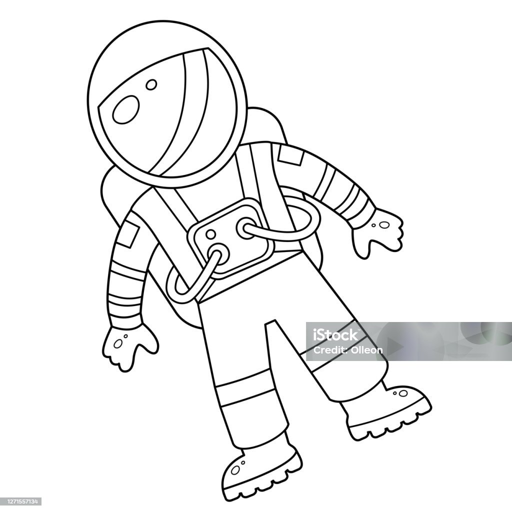 Buena voluntad Aislar pellizco Ilustración de Esbozo De Página Para Colorear De Un Astronauta De Dibujos  Animados En Traje Espacial Espacio Libro Para Colorear Para Niños y más  Vectores Libres de Derechos de Astronauta - iStock