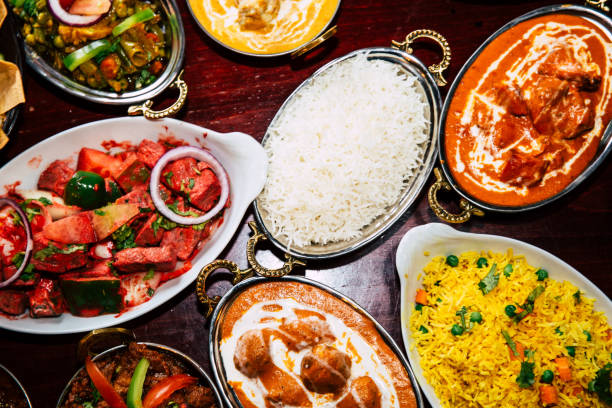 istock Indian food: assortments of Indian curry dishes 1271561434