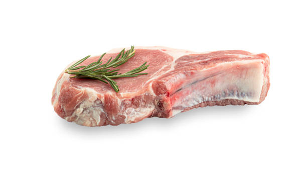 istock Raw steak with rosemary on a white background 1271562669