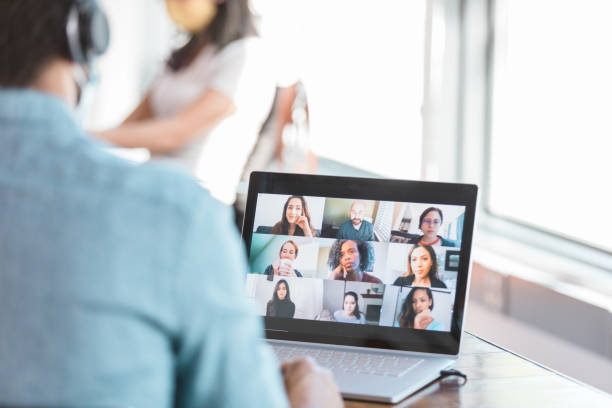 istock Unrecognizable man video conferences meeting with colleagues 1271562868