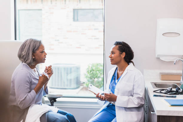 istock Vulnerable patient talks with doctor 1271564174