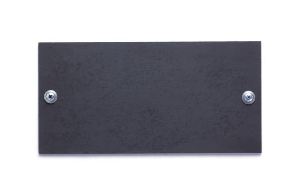 istock aged wooden nameplate on white background 1271565410