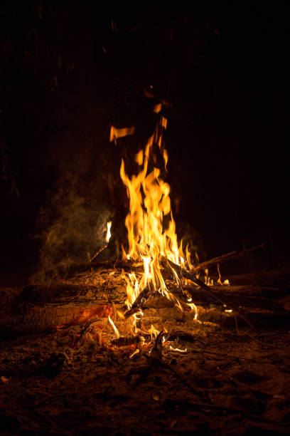 istock The fire of the bonfire dances 1271566895