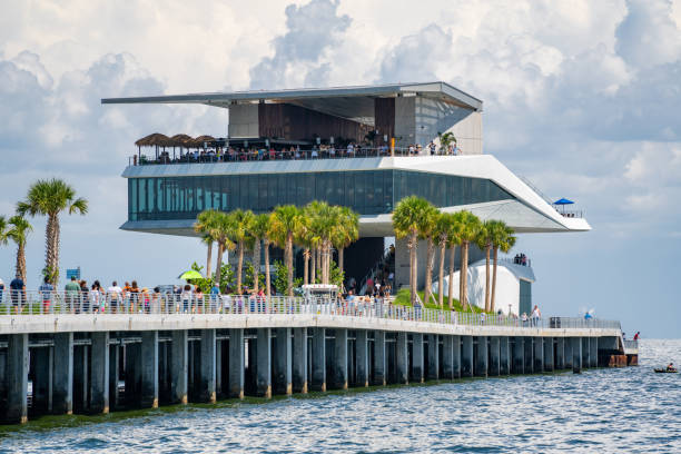 foto del muelle de san petersburgo lleno de turistas que no observan distanciamiento social o usan máscaras faciales - san petersburgo fotografías e imágenes de stock