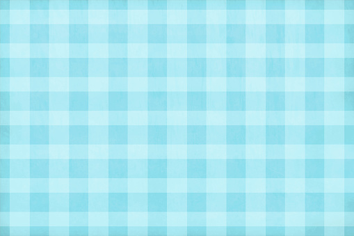 Horizontal vector illustration in Sky blue and turquoise colour with a soft chequered pattern all over. Apt to use as wallpaper, dining table linen related backdrops, greeting cards, gift wrapping paper.