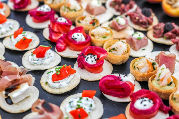 istock Catering service for guests. Luxury food. VIP service 1271568653