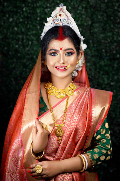 istock Portrait of Beautiful Smiling Indian bride 1271569976
