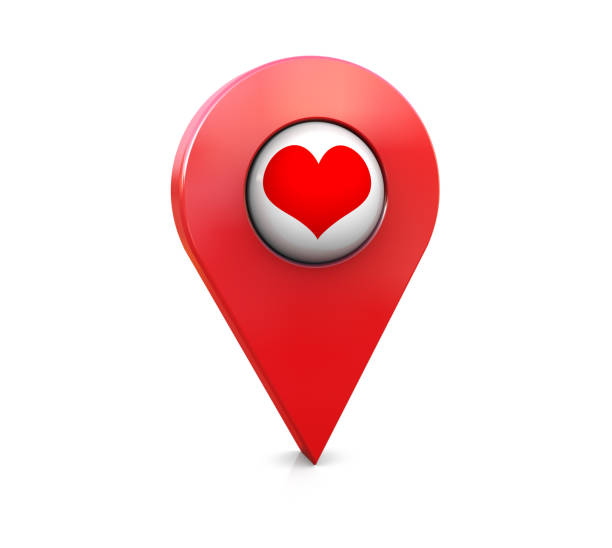 istock Heart Shape with GPS Marker 1271571151