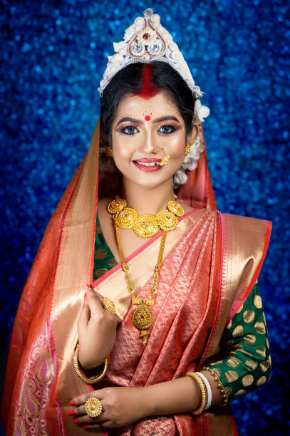 istock Portrait of Beautiful Smiling Indian bride 1271571207